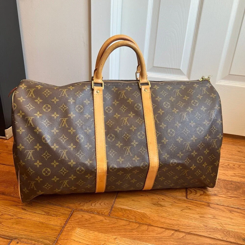 Louis Vuitton Keepall 55 Brown Luggage